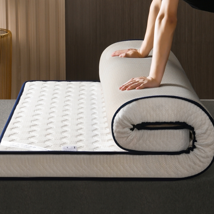 91家纺网 家纺一手货源 找家纺 鑫钰  2023新款A类全棉抗菌记忆高回弹加厚立体床垫 白色