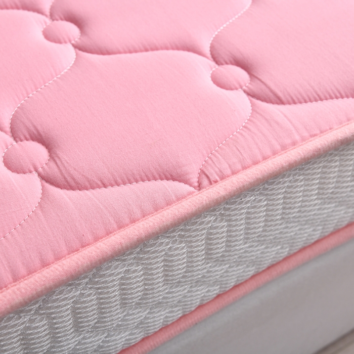 91家纺网 家纺一手货源 找家纺 鑫钰  2023新款A类全棉抗菌记忆高回弹加厚立体床垫 粉色