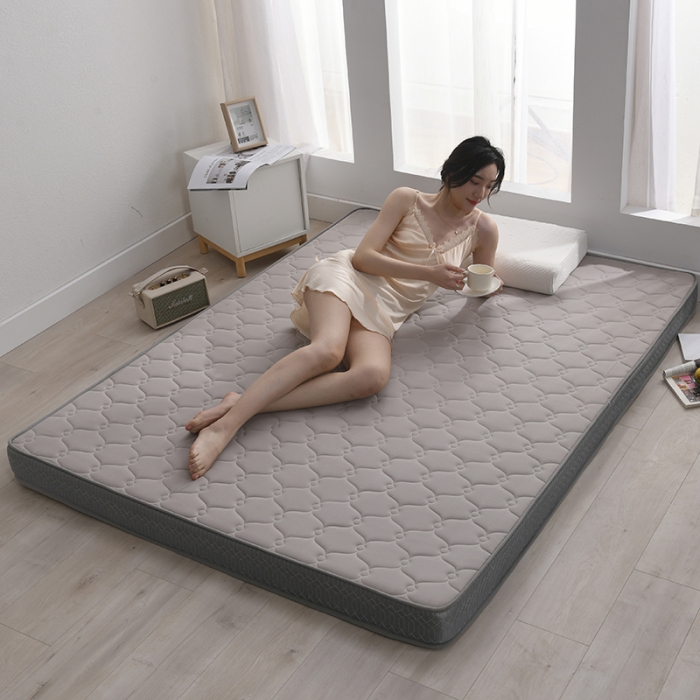 91家纺网 家纺一手货源 找家纺 鑫钰  2023新款A类全棉抗菌记忆高回弹加厚立体床垫 灰色