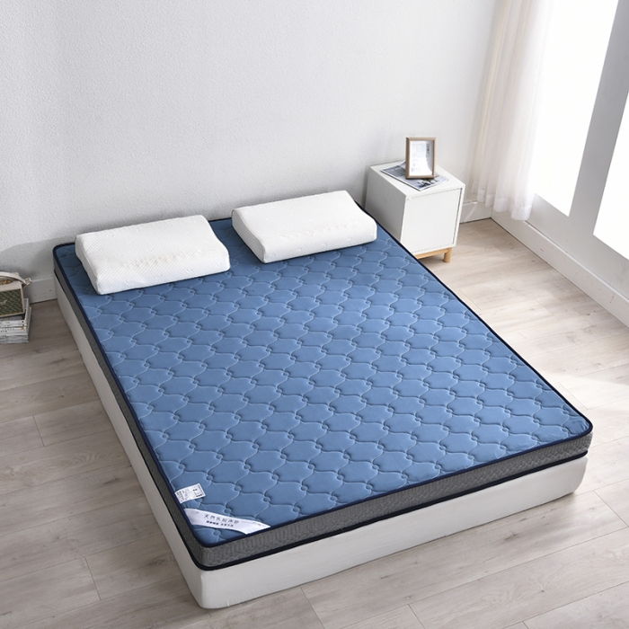 91家纺网 家纺一手货源 找家纺 鑫钰  2023新款A类全棉抗菌记忆高回弹加厚立体床垫 蓝色