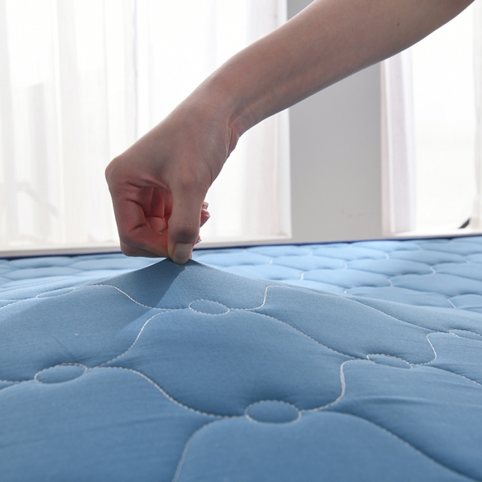 91家纺网 家纺一手货源 找家纺 鑫钰  2023新款A类全棉抗菌记忆高回弹加厚立体床垫 蓝色
