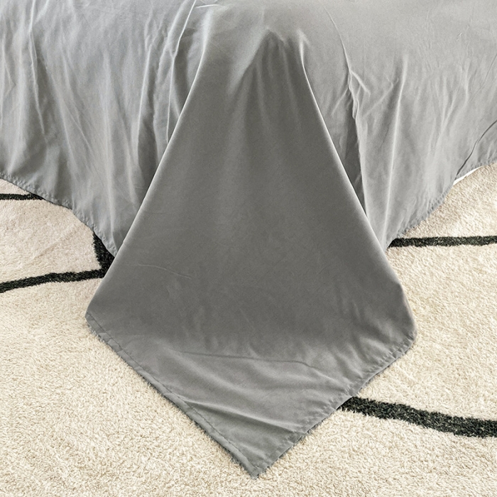 91家纺网 家纺一手货源 找家纺 吾诺 2022 梦幻泡泡纱夏被四件套公主风小清新韩版 梦幻灰