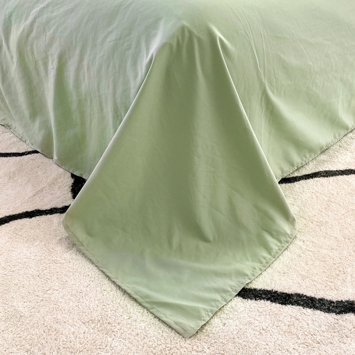 91家纺网 家纺一手货源 找家纺 吾诺 2022 梦幻泡泡纱夏被四件套公主风小清新韩版 梦幻绿