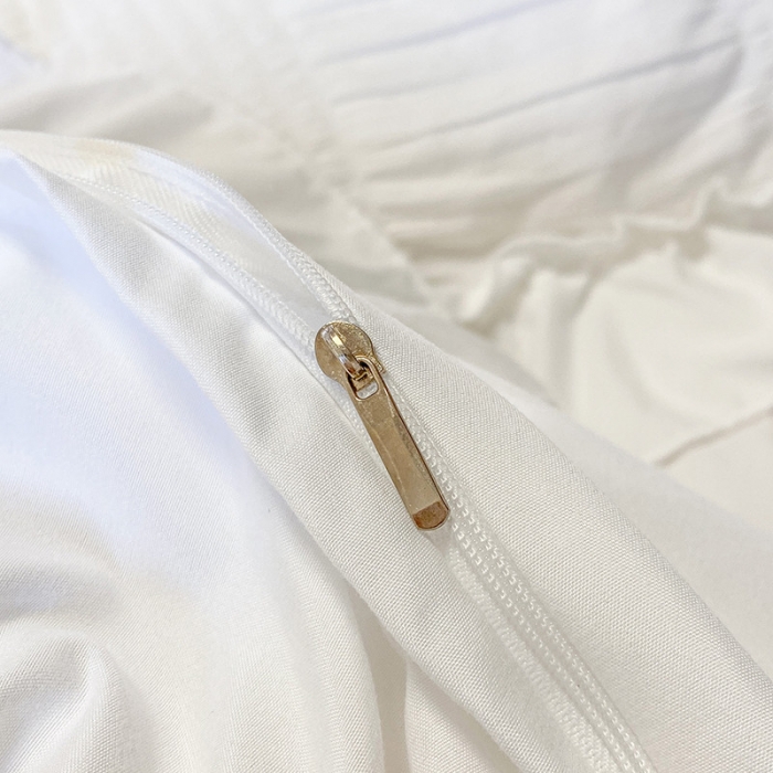 91家纺网 家纺一手货源 找家纺 吾诺 2022 美美公主泡泡纱四件套 韩式韩版小清新 公主白