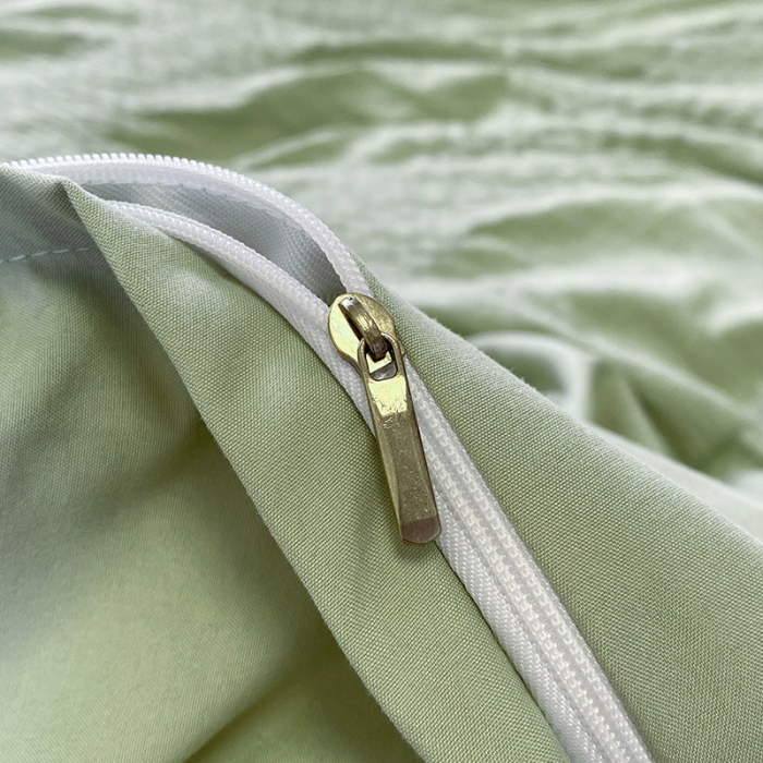 91家纺网 家纺一手货源 找家纺 吾诺 2022 美美公主泡泡纱四件套 韩式韩版小清新 公主绿