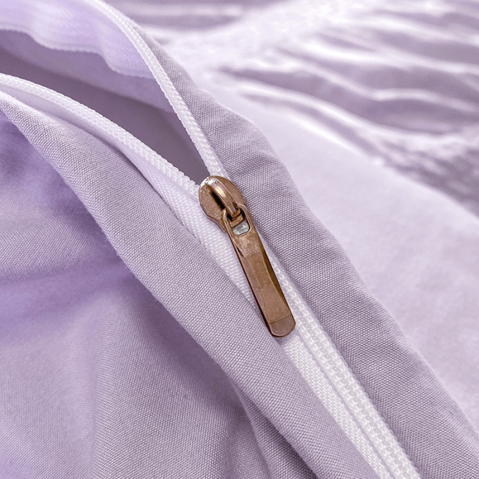 91家纺网 家纺一手货源 找家纺 吾诺 2022 美美公主泡泡纱四件套 韩式韩版小清新 公主紫