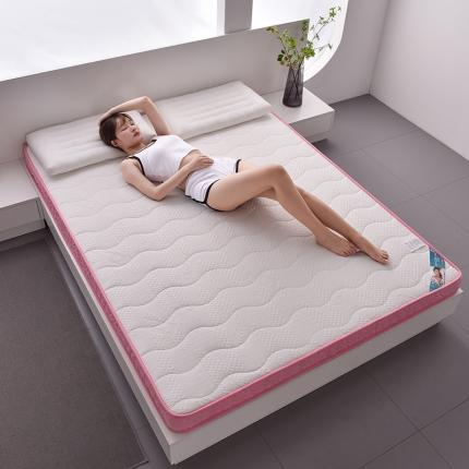 91家纺网 家纺一手货源 找家纺 时奥 2022新款负离子纤维记忆海绵床垫 亮粉色