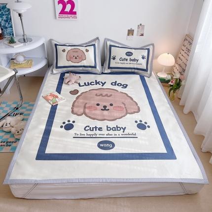 91家纺网 家纺一手货源 找家纺 川悦生活 2022新款宽边冰丝席实拍 百事旺旺