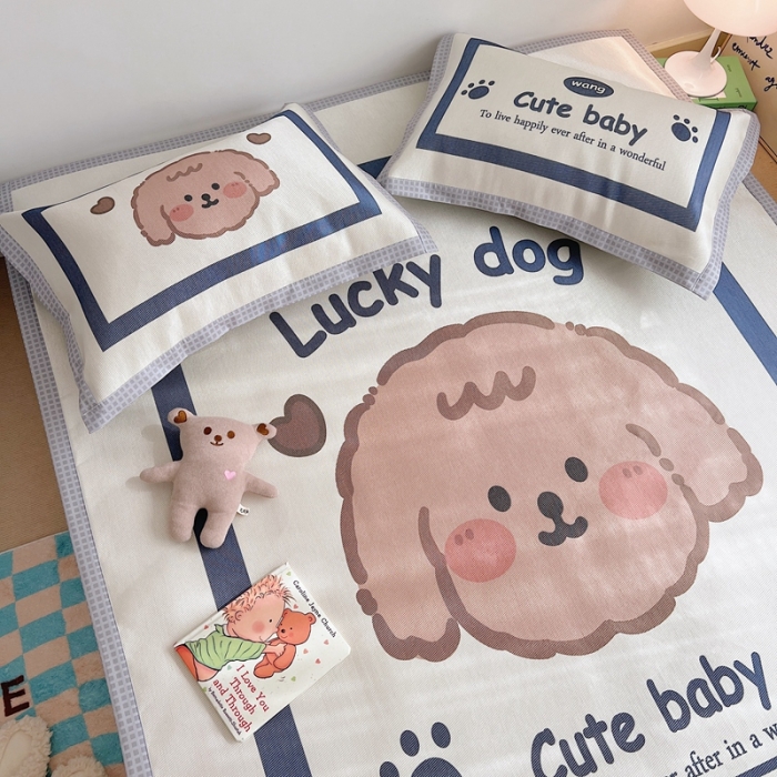 91家纺网 家纺一手货源 找家纺 川悦生活 2022新款宽边冰丝席实拍 百事旺旺