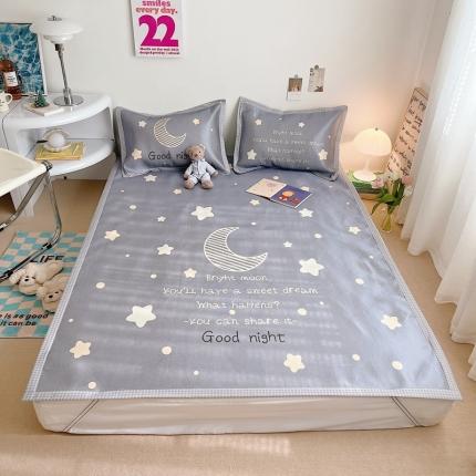 91家纺网 家纺一手货源 找家纺 川悦生活 2022新款宽边冰丝席实拍 星空之语