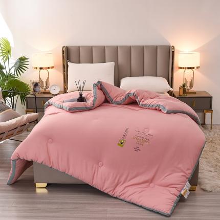 91家纺网 家纺一手货源 找家纺 蓝冰家纺2022年新款大豆立体被 西瓜粉