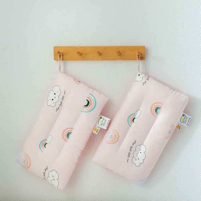 91家纺网 家纺一手货源 找家纺 多点家居 2022新款全棉儿童豆豆枕 甜蜜彩虹