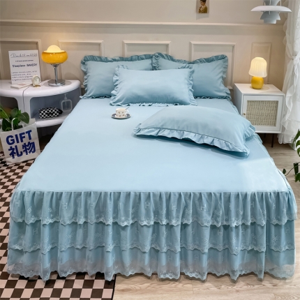 91家纺网 家纺一手货源 找家纺 总-乐朵 2022春夏新品 22-1H世家 蕾丝床裙