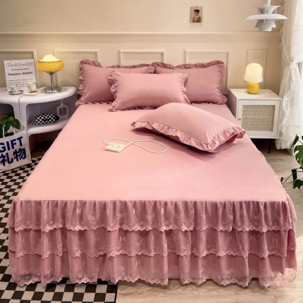 91家纺网 家纺一手货源 找家纺 总-乐朵 2022春夏新品 22-1H世家 蕾丝床裙