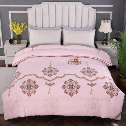 91家纺网 家纺一手货源 找家纺 曼陀罗 2025新款大豆纤维被被子被芯冬被 浅玉色