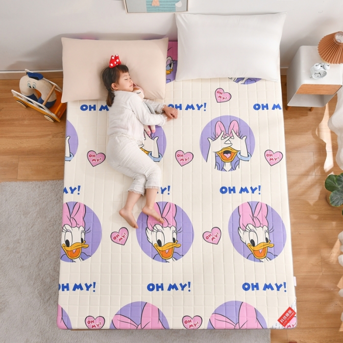 91家纺网 家纺一手货源 找家纺 鑫钰 2023新款迪士尼纯棉抗菌加厚床垫 黛西