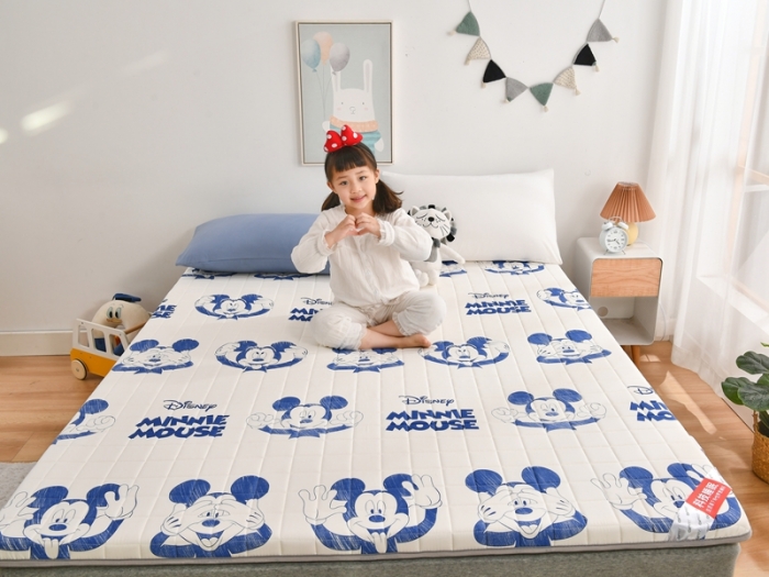 91家纺网 家纺一手货源 找家纺 鑫钰 2023新款迪士尼纯棉抗菌加厚床垫 米奇-兰