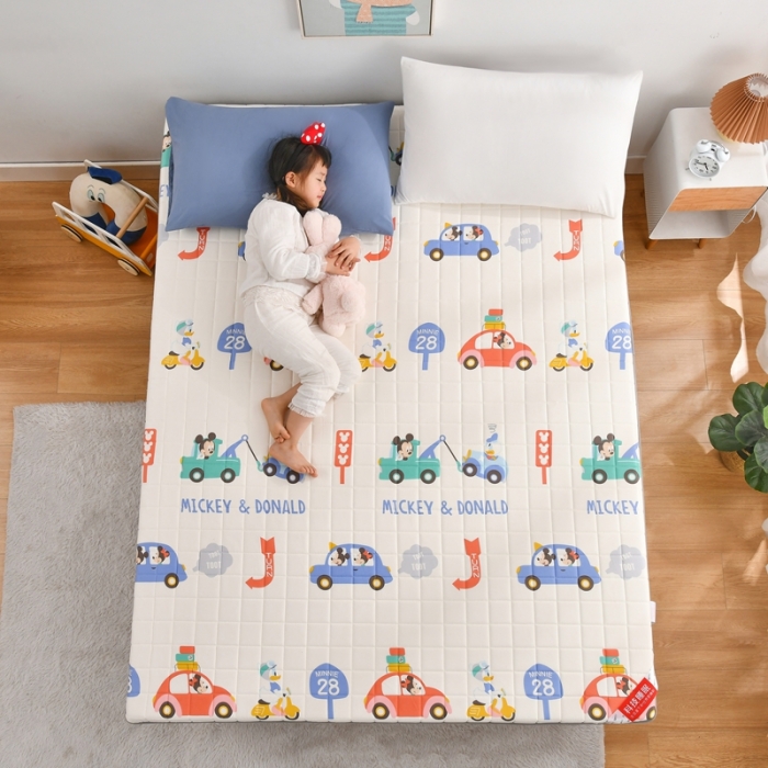 91家纺网 家纺一手货源 找家纺 鑫钰 2023新款迪士尼纯棉抗菌加厚床垫 纳德宝宝