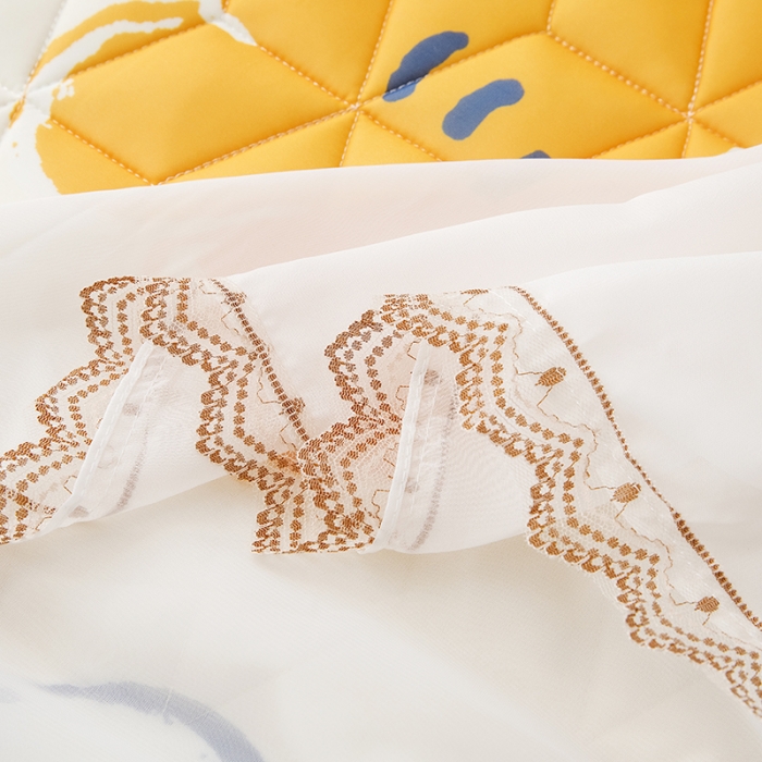 91家纺网 家纺一手货源 找家纺 纽缦家纺 2022新款卡通菱形格床单床裙系列 初夏