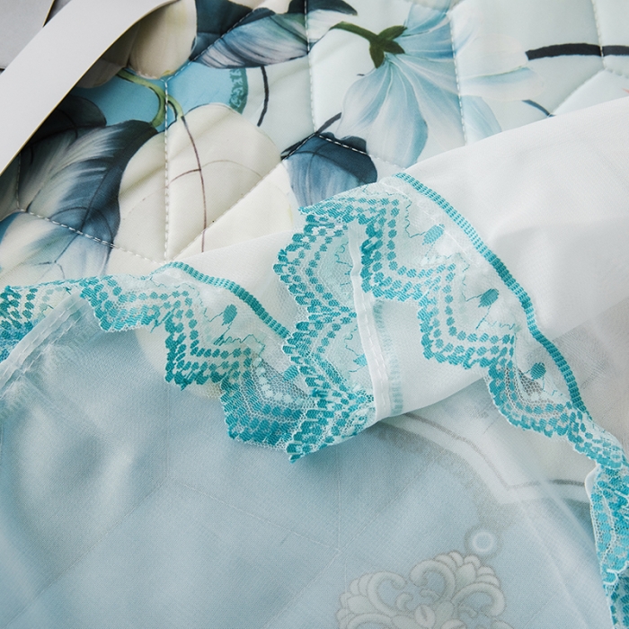 91家纺网 家纺一手货源 找家纺 纽缦家纺 2022新款卡通菱形格床单床裙系列 芬芳