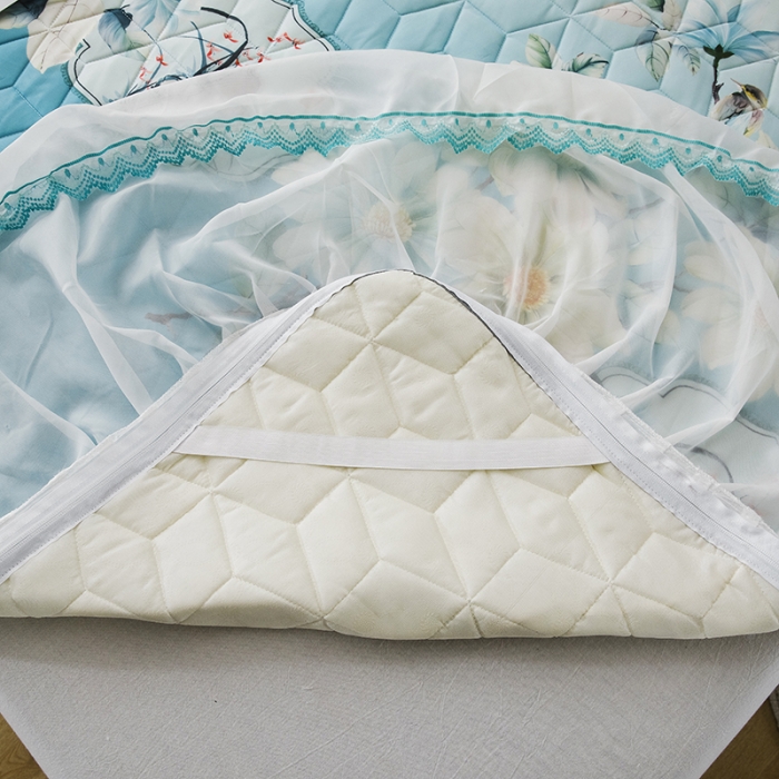 91家纺网 家纺一手货源 找家纺 纽缦家纺 2022新款卡通菱形格床单床裙系列 芬芳