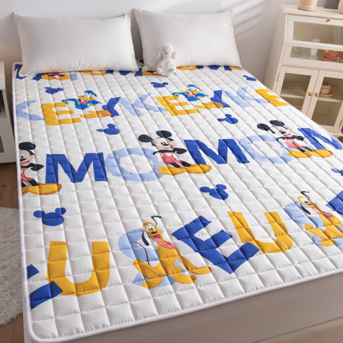 91家纺网 家纺一手货源 找家纺 鑫钰 2023新款迪士尼全棉床护垫榻榻米软垫 布鲁托