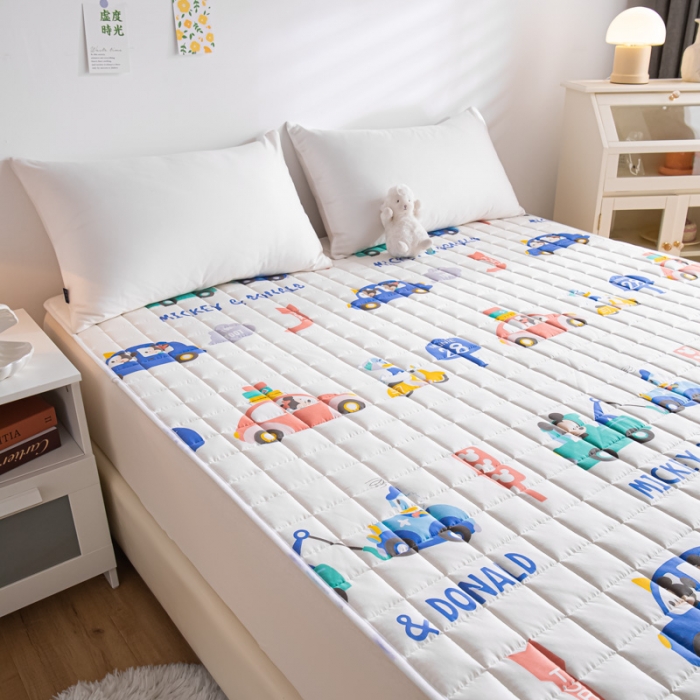 91家纺网 家纺一手货源 找家纺 鑫钰 2023新款迪士尼全棉床护垫榻榻米软垫 西西里