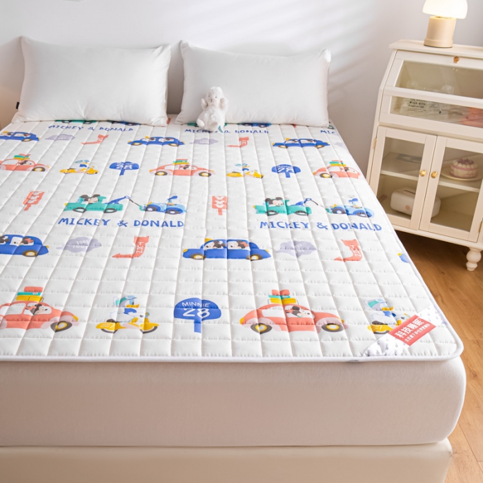 91家纺网 家纺一手货源 找家纺 鑫钰 2023新款迪士尼全棉床护垫榻榻米软垫 西西里