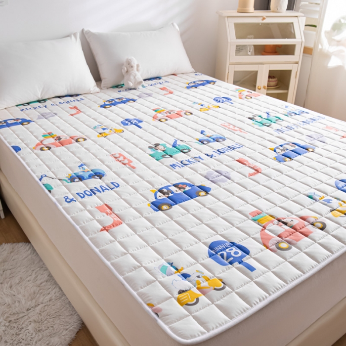 91家纺网 家纺一手货源 找家纺 鑫钰 2023新款迪士尼全棉床护垫榻榻米软垫 西西里