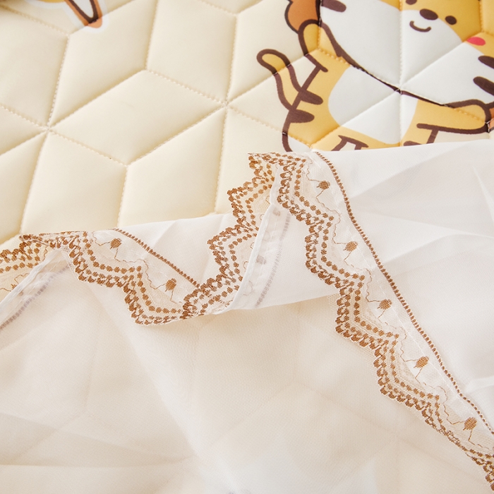 91家纺网 家纺一手货源 找家纺 纽缦家纺 2022新款卡通菱形格床单床裙系列 小伙伴