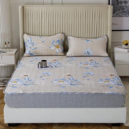 纽缦家纺 2022新款花卉床单三件套 花间驼