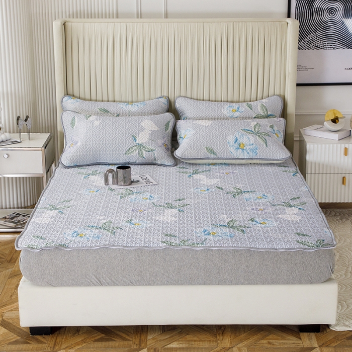 91家纺网 家纺一手货源 找家纺 纽缦家纺 2022新款花卉床单三件套 馨享花意