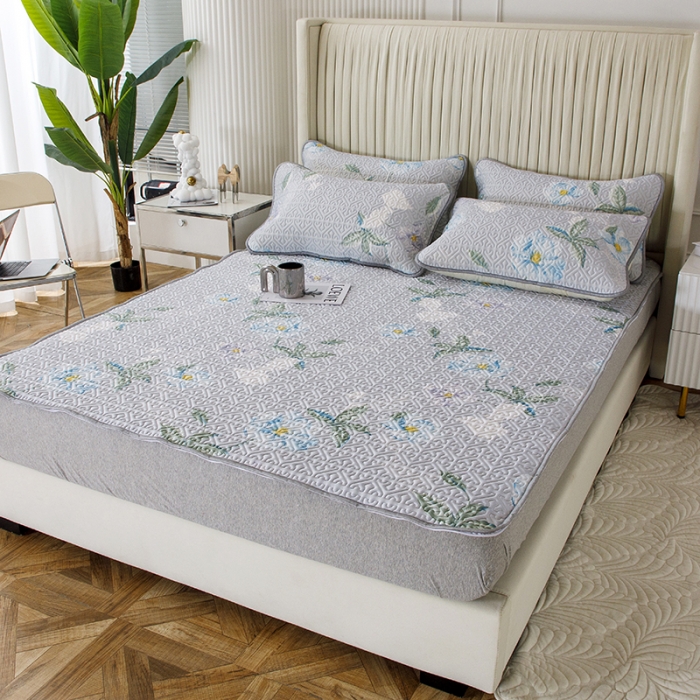 91家纺网 家纺一手货源 找家纺 纽缦家纺 2022新款花卉床单三件套 馨享花意