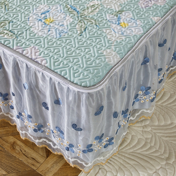 91家纺网 家纺一手货源 找家纺 （总）纽缦家纺 2022新款花卉床裙三件套