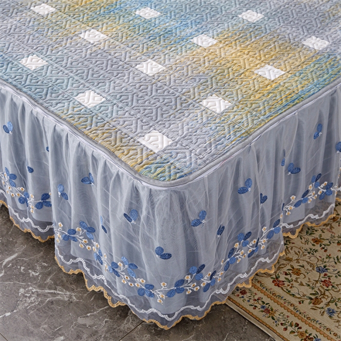 91家纺网 家纺一手货源 找家纺 纽缦家纺 2022新款花卉床裙三件套 蒂凡阁