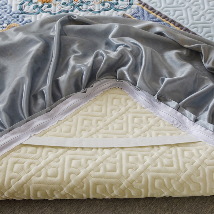 91家纺网 家纺一手货源 找家纺 纽缦家纺 2022新款花卉床裙三件套 海岛风情