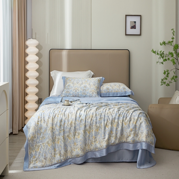 91家纺网 家纺一手货源 找家纺 榻尚家居2023新款60S进口奥地利天丝夏被花享 凡尔赛