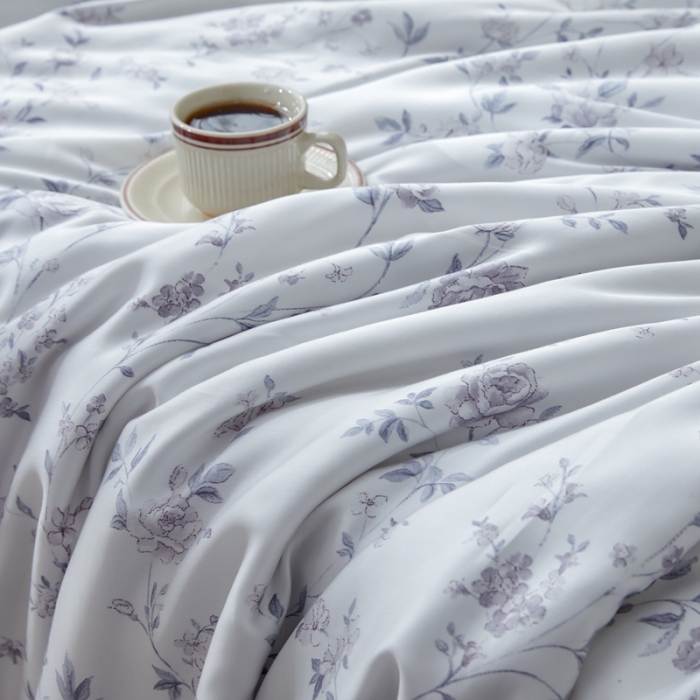 91家纺网 家纺一手货源 找家纺 榻尚家居2023新款60S进口奥地利天丝夏被花享星辰为泥