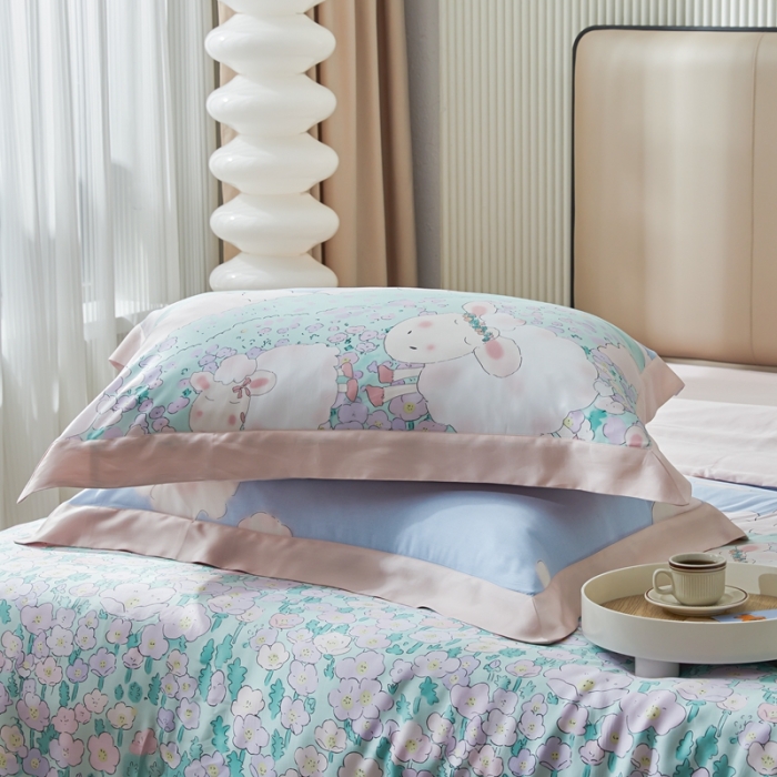 91家纺网 家纺一手货源 找家纺 榻尚家居2023新款60S进口奥地利天丝夏被花享治.愈羊