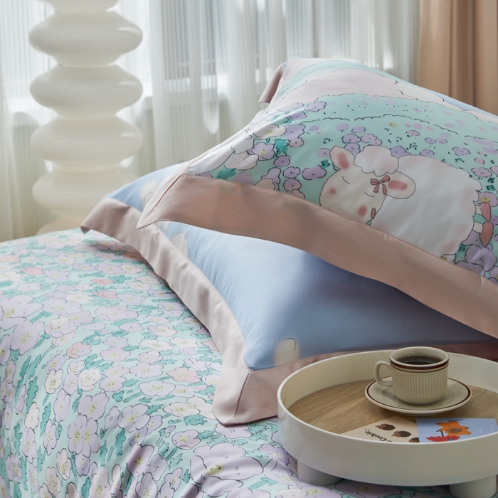 91家纺网 家纺一手货源 找家纺 榻尚家居2023新款60S进口奥地利天丝夏被花享治.愈羊