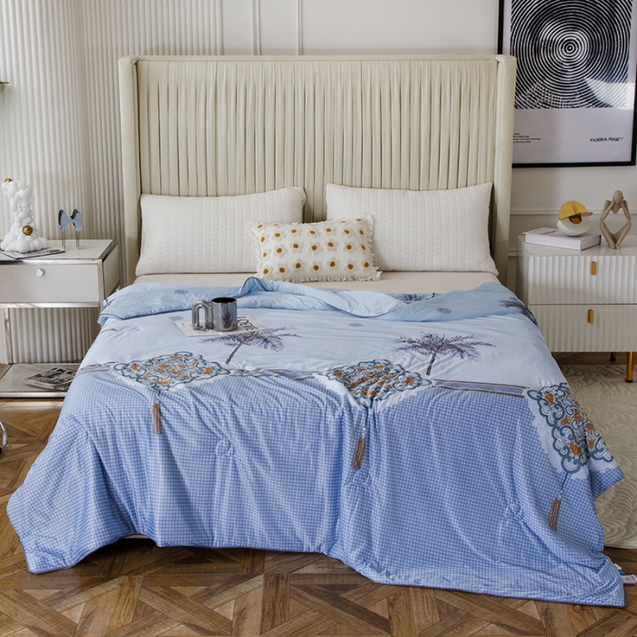 91家纺网 家纺一手货源 找家纺 纽缦家纺 2022新款花卉夏被 海岛风情