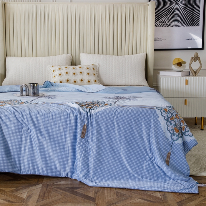 91家纺网 家纺一手货源 找家纺 纽缦家纺 2022新款花卉夏被 海岛风情