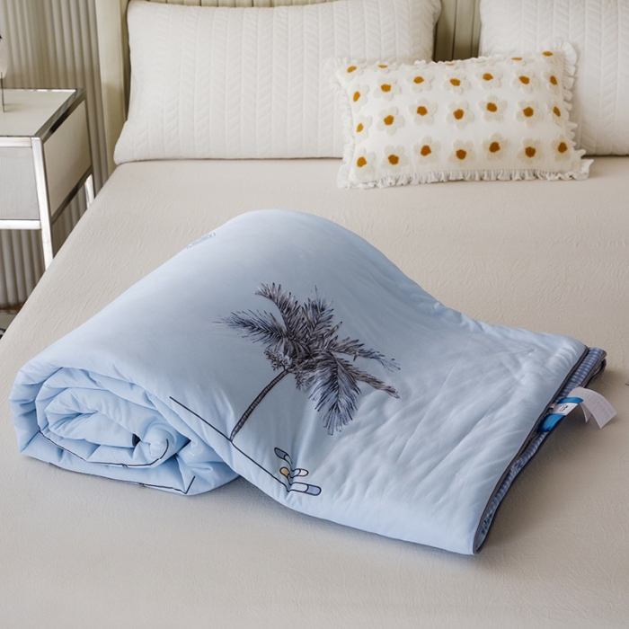 91家纺网 家纺一手货源 找家纺 纽缦家纺 2022新款花卉夏被 海岛风情