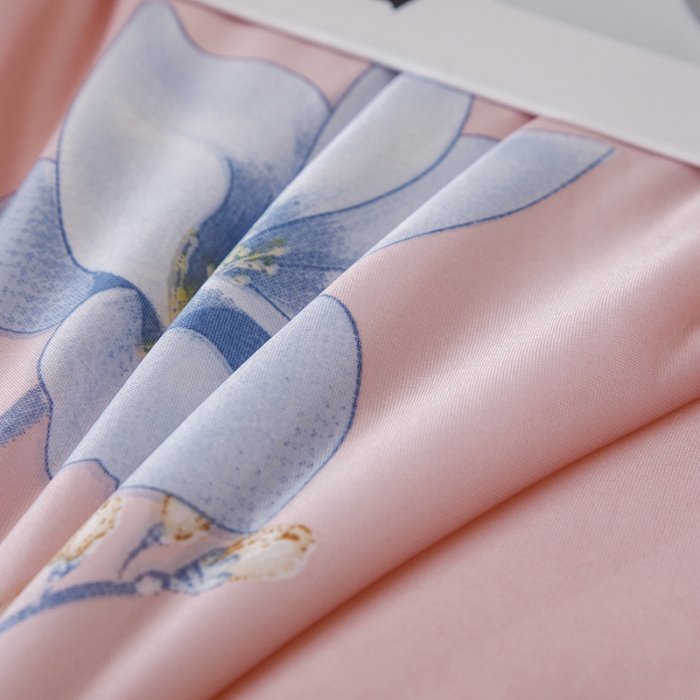 91家纺网 家纺一手货源 找家纺 纽缦家纺 2022新款花卉夏被 花间粉