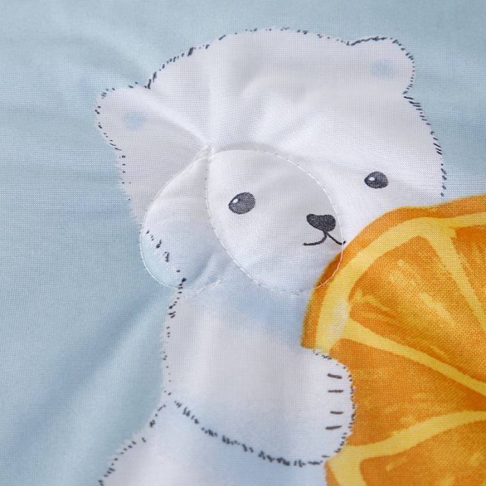 91家纺网 家纺一手货源 找家纺 纽缦家纺 2022新款花卉夏被 柠檬熊蓝