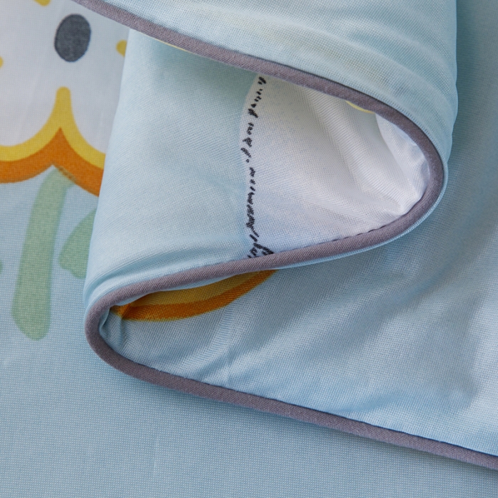 91家纺网 家纺一手货源 找家纺 纽缦家纺 2022新款花卉夏被 柠檬熊蓝