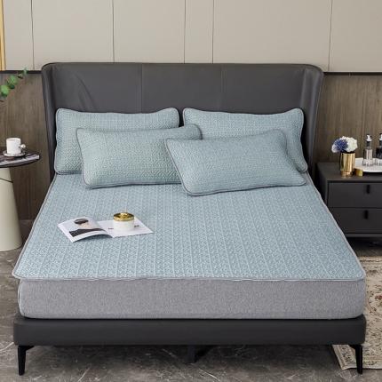 纽缦家纺  2022新款纯色肌理纹床单三件套 肌理纹蓝色