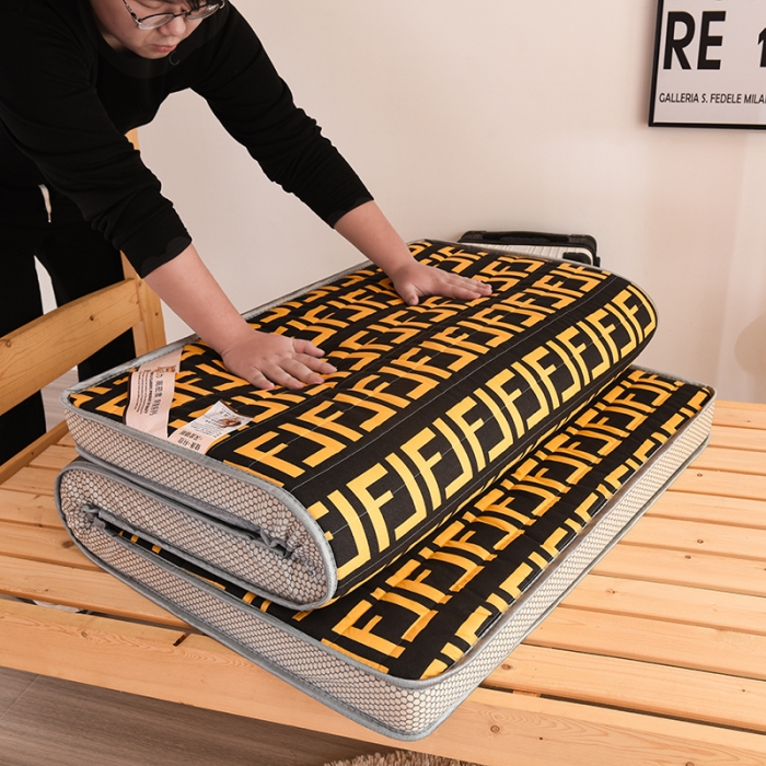 91家纺网 家纺一手货源 找家纺 亿丁点 2023新款磨毛床垫直播印花学生立体款 磨毛立体罗佛特-黑