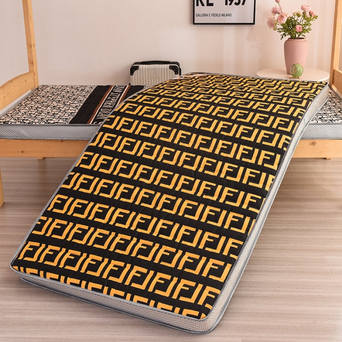 91家纺网 家纺一手货源 找家纺 亿丁点 2023新款磨毛床垫直播印花学生立体款 磨毛立体罗佛特-黑