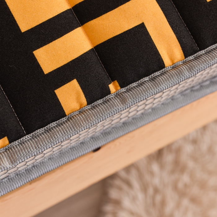 91家纺网 家纺一手货源 找家纺 亿丁点 2023新款磨毛床垫直播印花学生立体款 磨毛立体罗佛特-黑